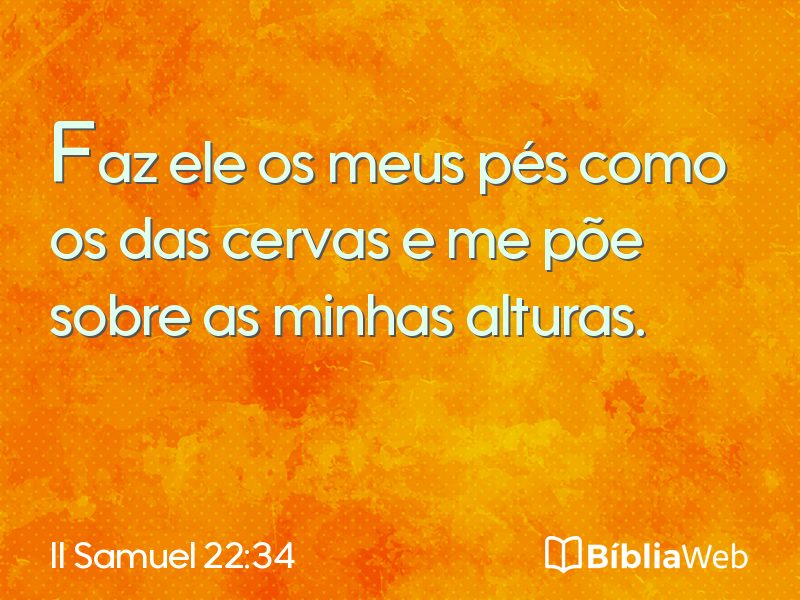 II Samuel 22:34 em imagem para compartilhar