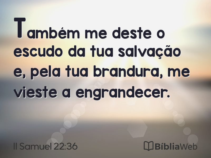 II Samuel 22:36 em imagem para compartilhar