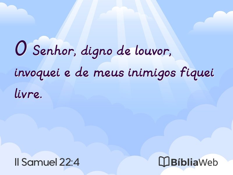 II Samuel 22:4 em imagem para compartilhar