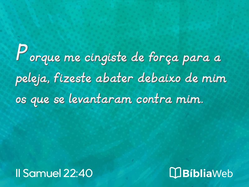 II Samuel 22:40 em imagem para compartilhar