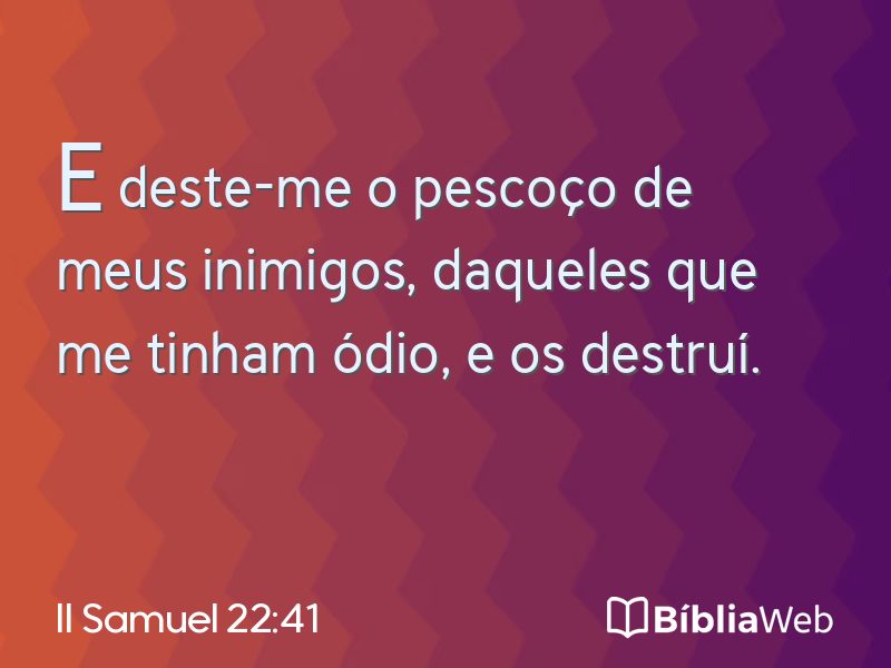 II Samuel 22:41 em imagem para compartilhar