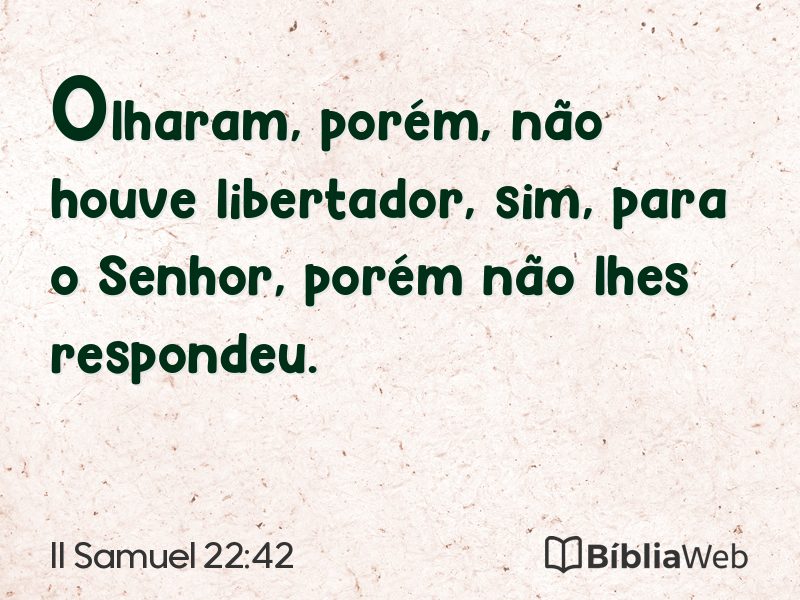 II Samuel 22:42 em imagem para compartilhar