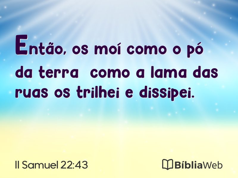 II Samuel 22:43 em imagem para compartilhar