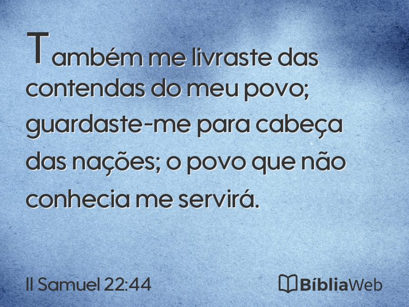 II Samuel 22:44 em imagem para compartilhar