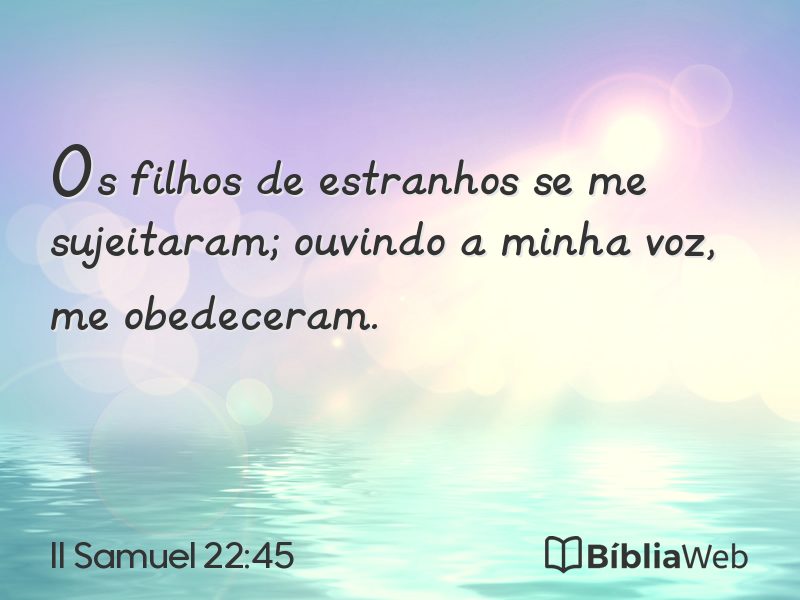II Samuel 22:45 em imagem para compartilhar