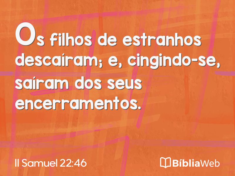 II Samuel 22:46 em imagem para compartilhar