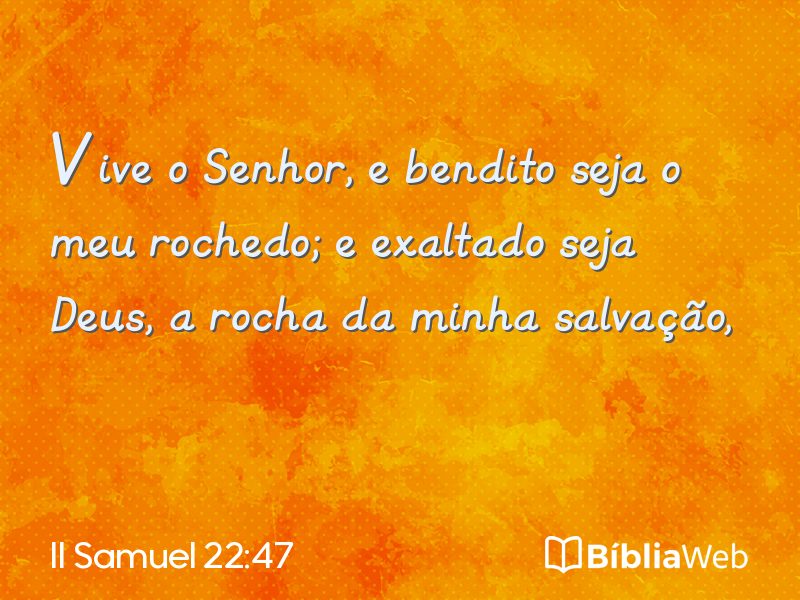 II Samuel 22:47 em imagem para compartilhar