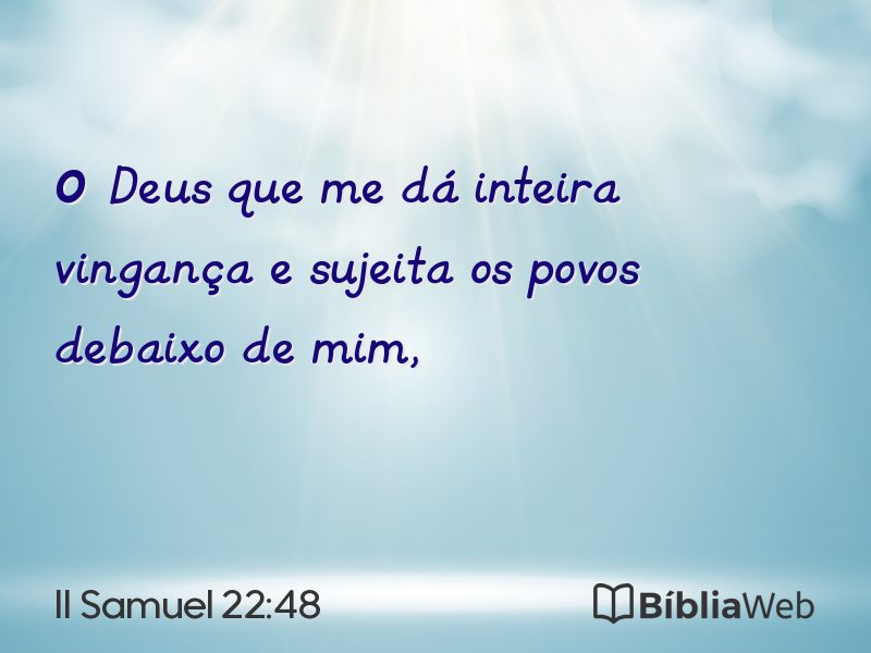 II Samuel 22:48 em imagem para compartilhar