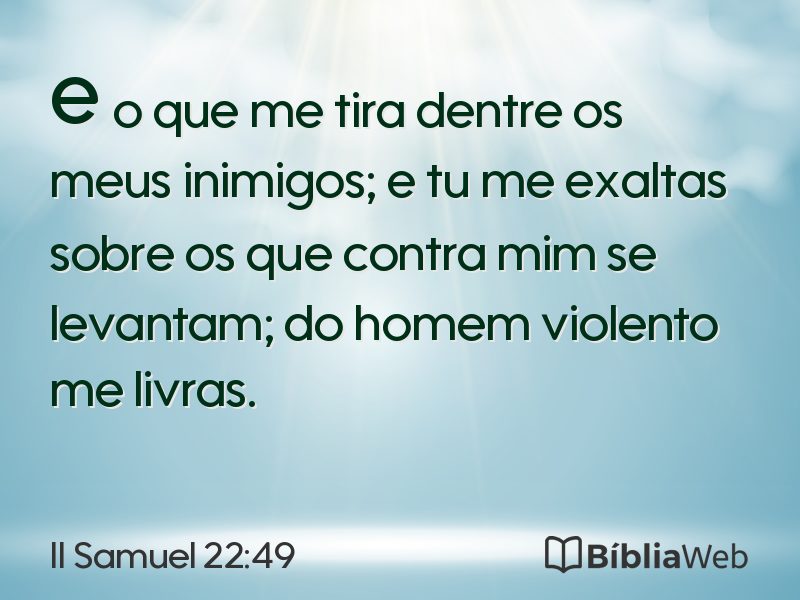 II Samuel 22:49 em imagem para compartilhar