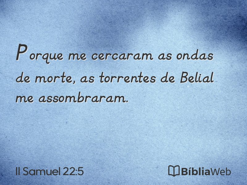 II Samuel 22:5 em imagem para compartilhar