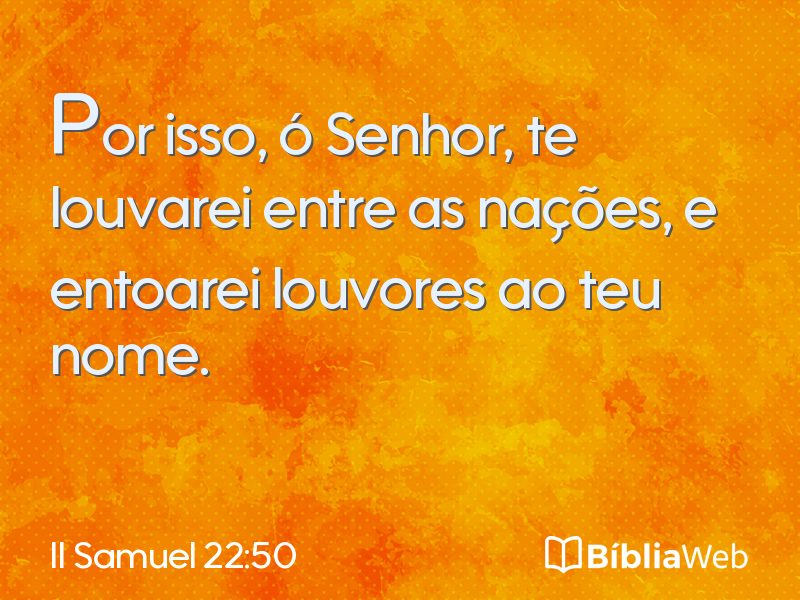 II Samuel 22:50 em imagem para compartilhar