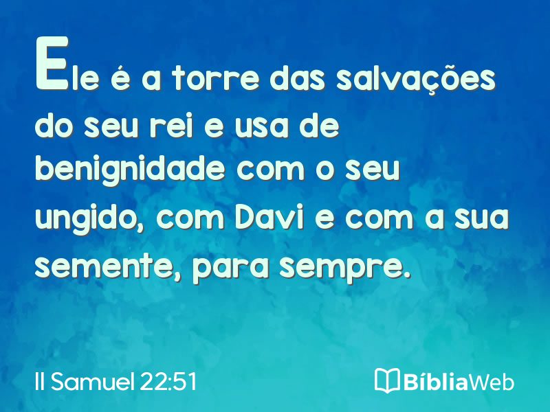 II Samuel 22:51 em imagem para compartilhar