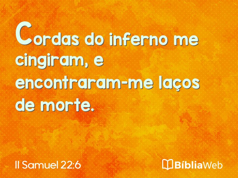II Samuel 22:6 em imagem para compartilhar
