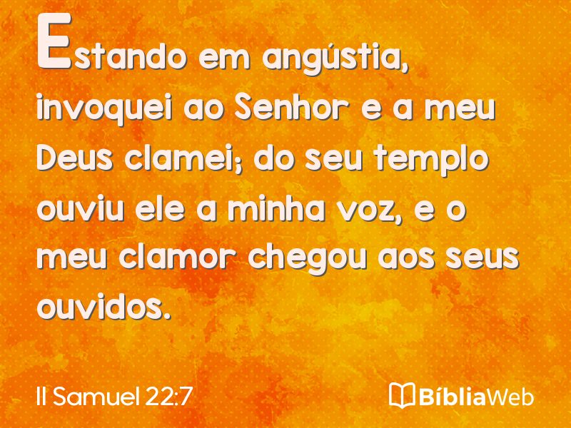II Samuel 22:7 em imagem para compartilhar