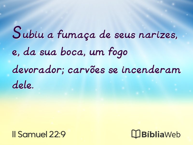II Samuel 22:9 em imagem para compartilhar