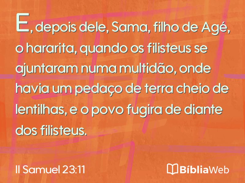 II Samuel 23:11 em imagem para compartilhar