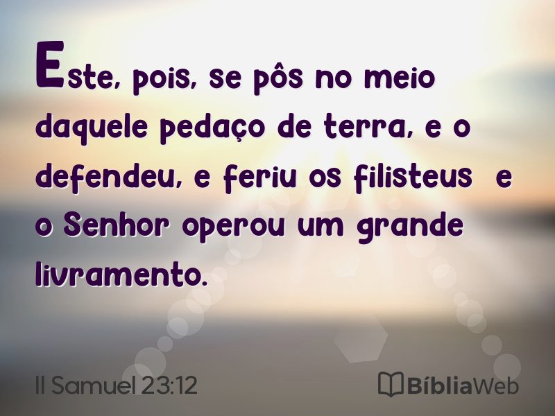 II Samuel 23:12 em imagem para compartilhar