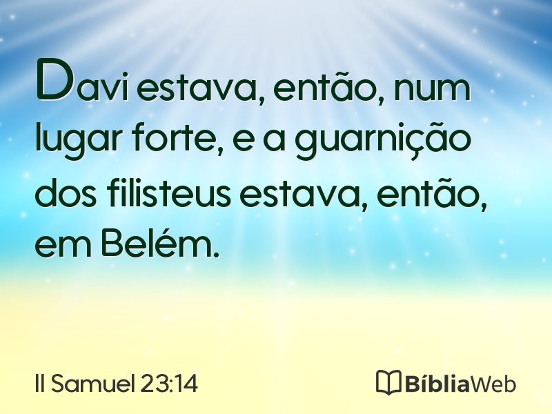 II Samuel 23:14 em imagem para compartilhar