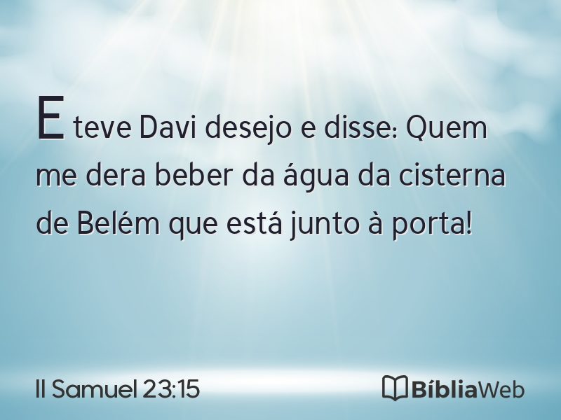 II Samuel 23:15 em imagem para compartilhar