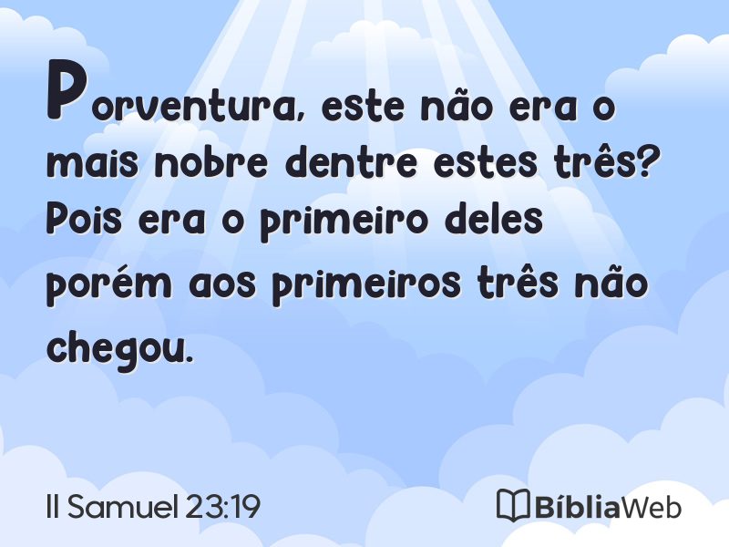 II Samuel 23:19 em imagem para compartilhar