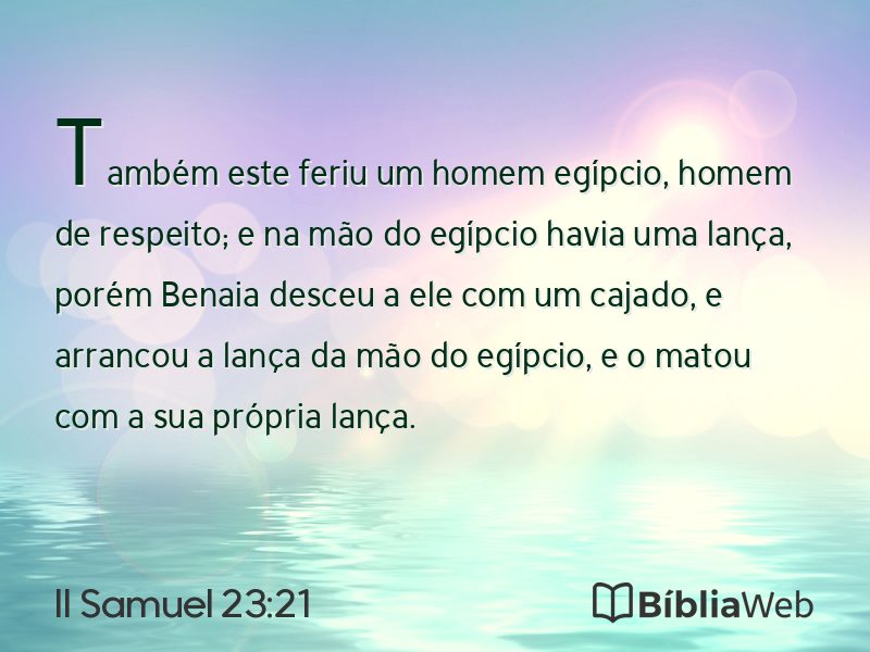 II Samuel 23:21 em imagem para compartilhar