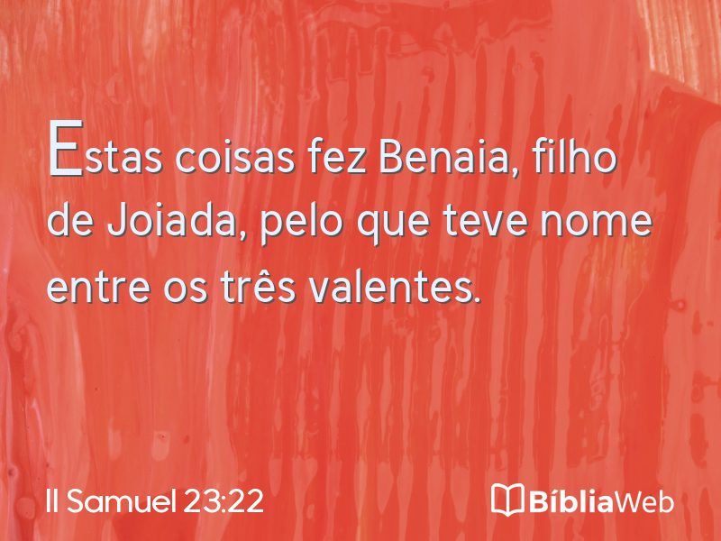 II Samuel 23:22 em imagem para compartilhar