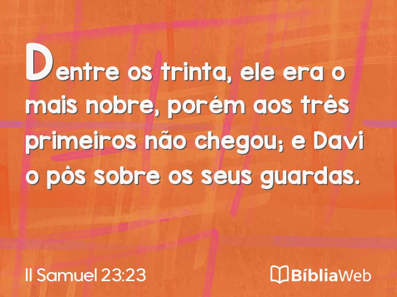 II Samuel 23:23 em imagem para compartilhar
