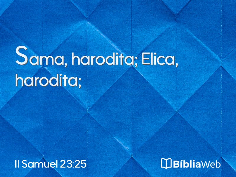 II Samuel 23:25 em imagem para compartilhar