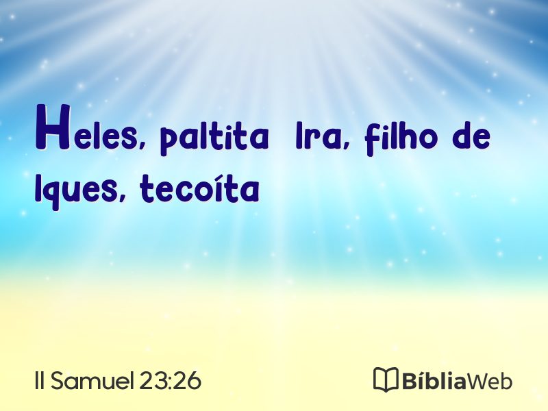 II Samuel 23:26 em imagem para compartilhar