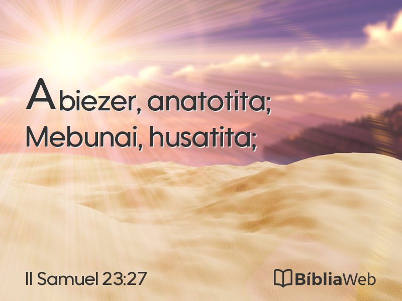 II Samuel 23:27 em imagem para compartilhar