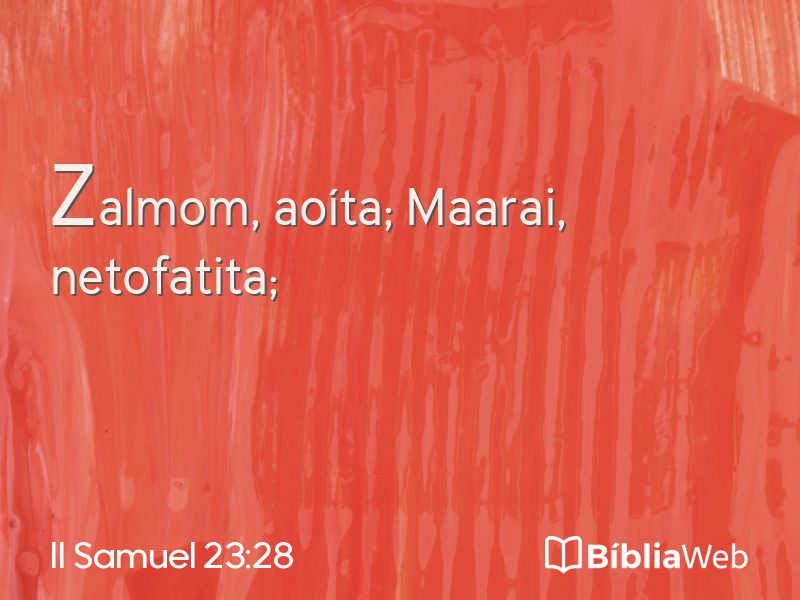 II Samuel 23:28 em imagem para compartilhar