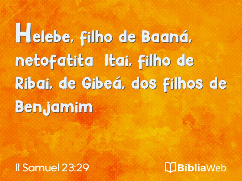II Samuel 23:29 em imagem para compartilhar