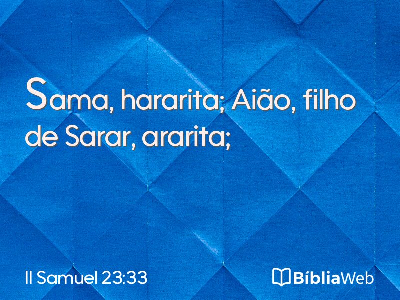 II Samuel 23:33 em imagem para compartilhar
