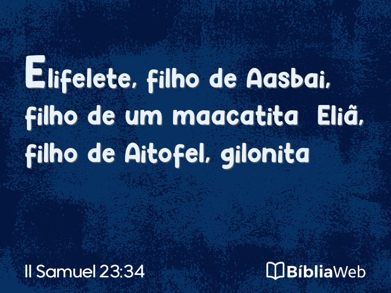 II Samuel 23:34 em imagem para compartilhar