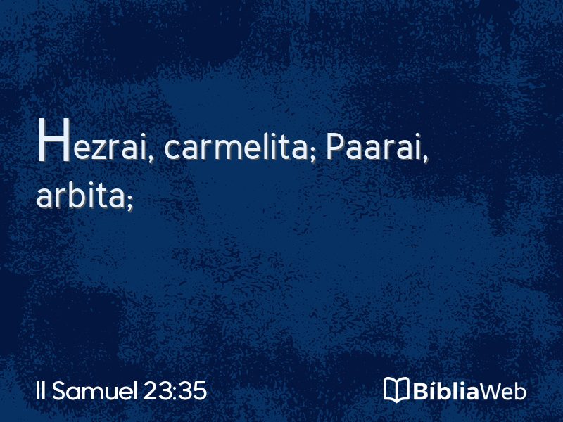 II Samuel 23:35 em imagem para compartilhar