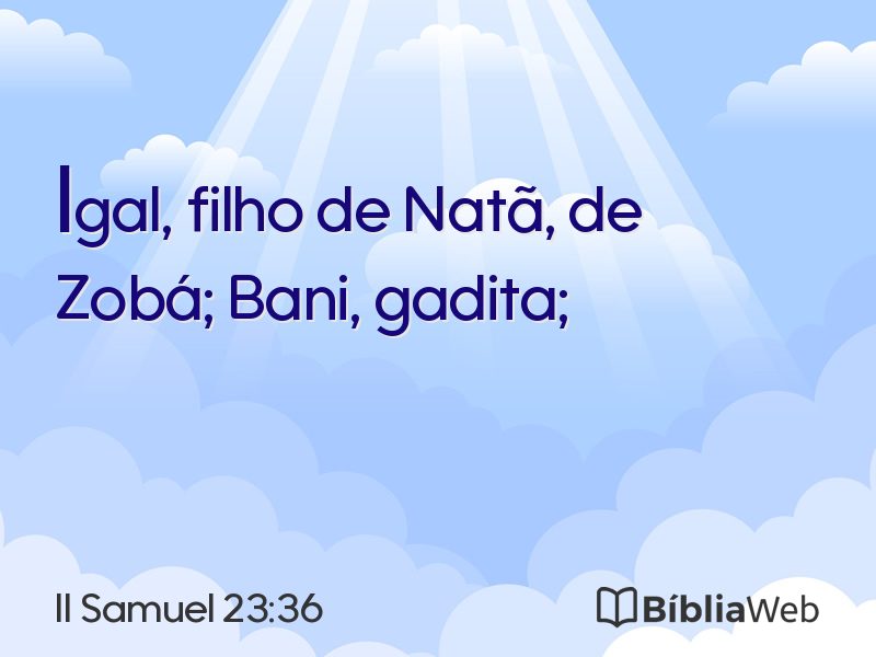 II Samuel 23:36 em imagem para compartilhar