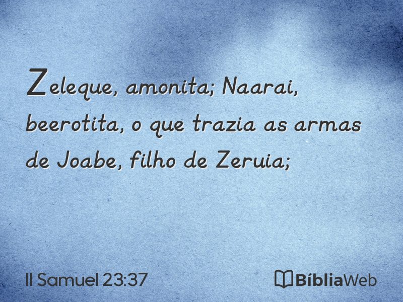 II Samuel 23:37 em imagem para compartilhar