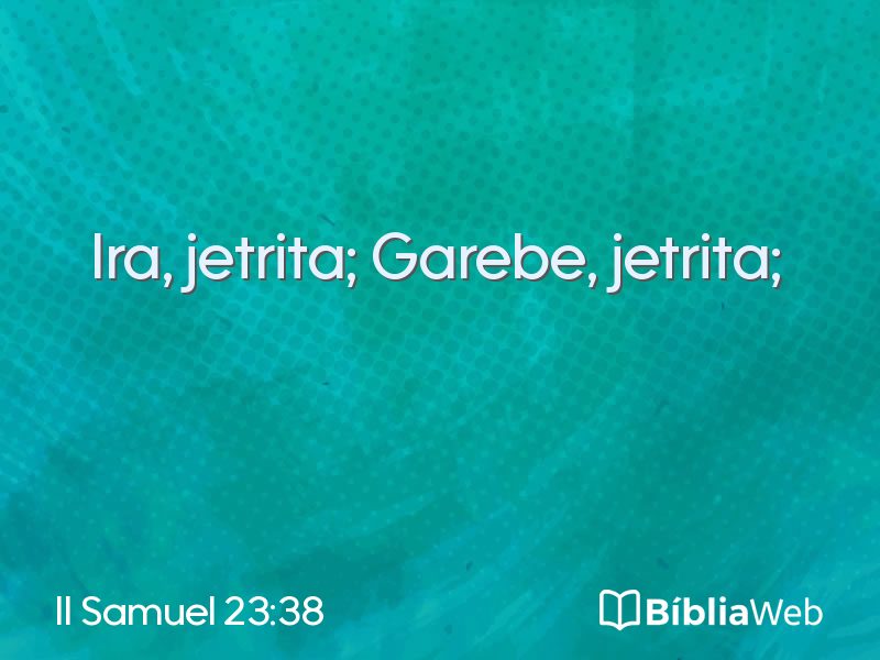 II Samuel 23:38 em imagem para compartilhar
