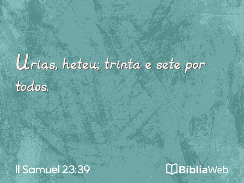 II Samuel 23:39 em imagem para compartilhar