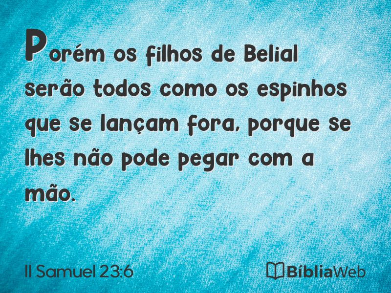 II Samuel 23:6 em imagem para compartilhar
