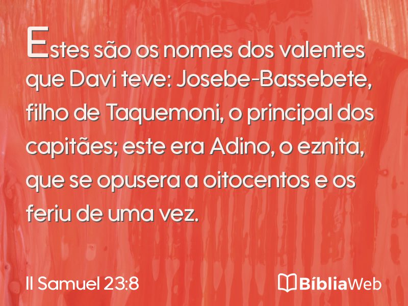 II Samuel 23:8 em imagem para compartilhar