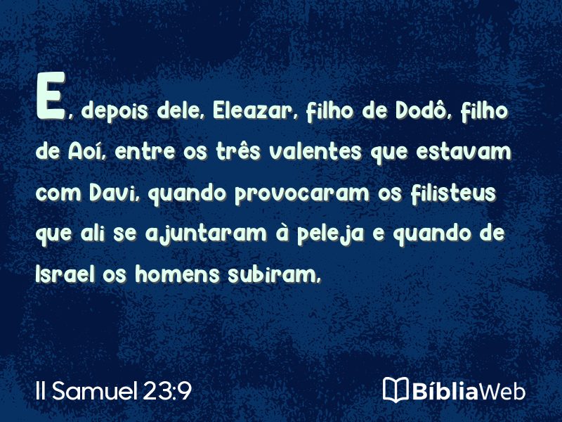 II Samuel 23:9 em imagem para compartilhar