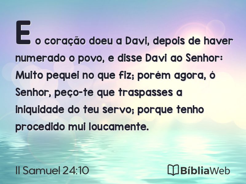 II Samuel 24:10 em imagem para compartilhar