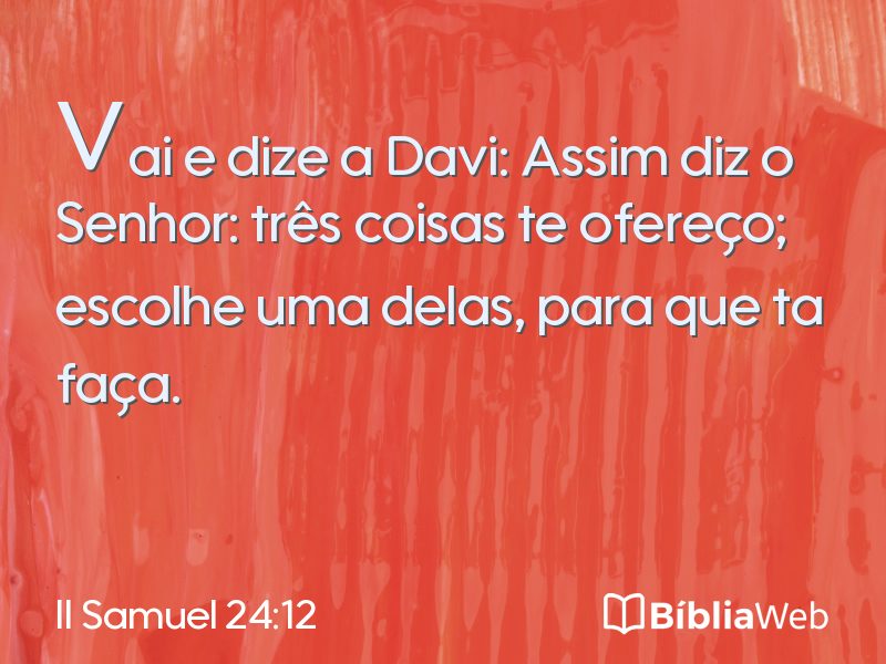 II Samuel 24:12 em imagem para compartilhar