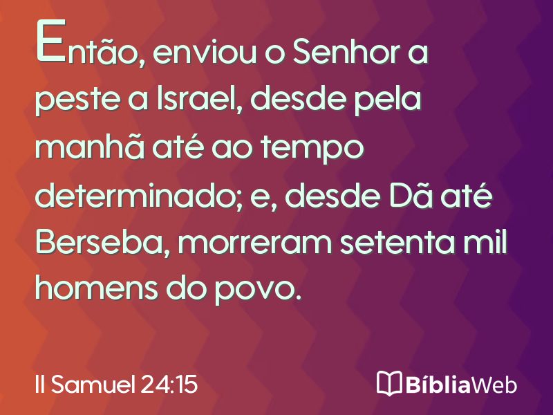 II Samuel 24:15 em imagem para compartilhar