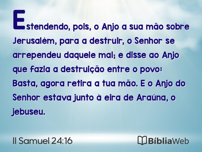 II Samuel 24:16 em imagem para compartilhar