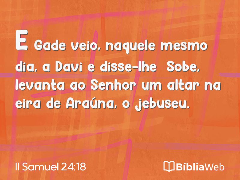 II Samuel 24:18 em imagem para compartilhar