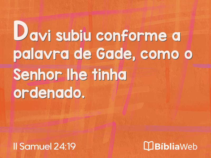II Samuel 24:19 em imagem para compartilhar