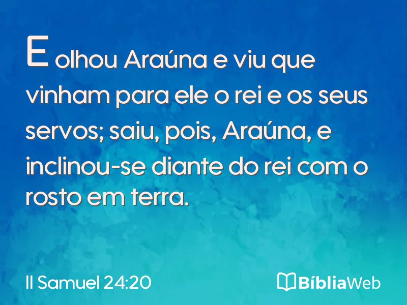 II Samuel 24:20 em imagem para compartilhar
