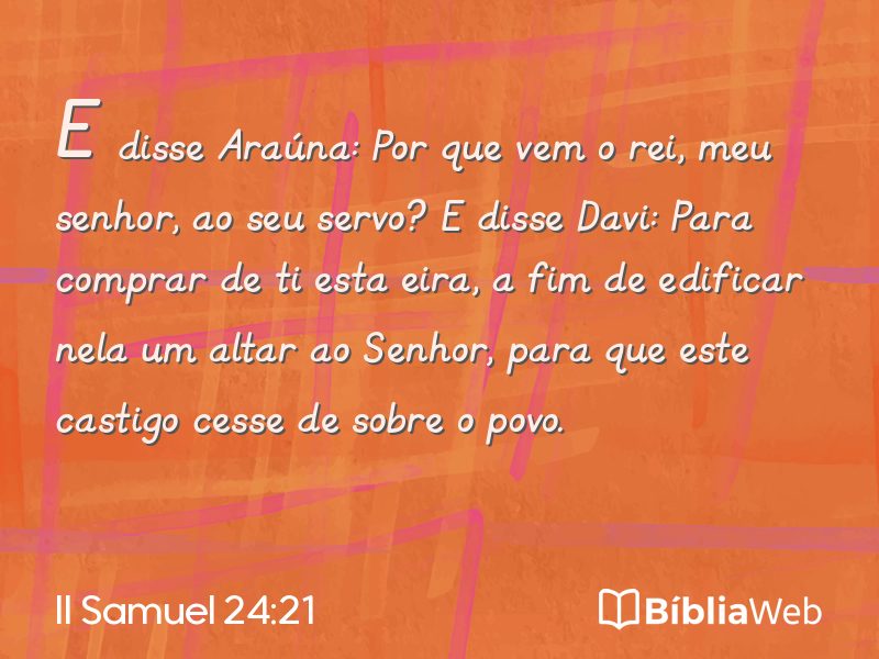 II Samuel 24:21 em imagem para compartilhar